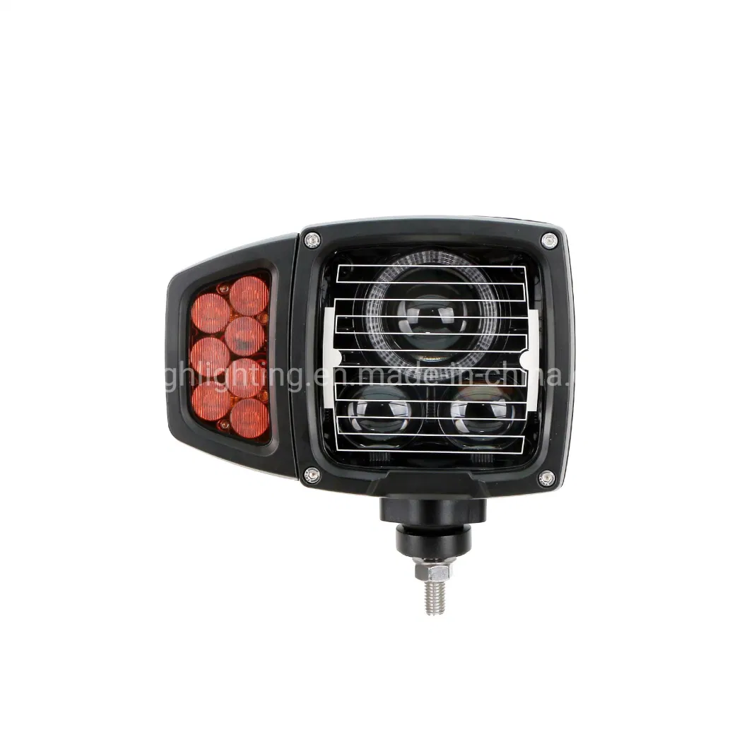 Snow Light with Heated Lens High Low Beam Snow Plow Lighting 127W LED Head Light Combination Headlight