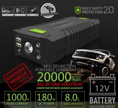 Mini ripetitore batteria portatile per avviamento di emergenza da 20000 mAh per veicoli diesel/benzina