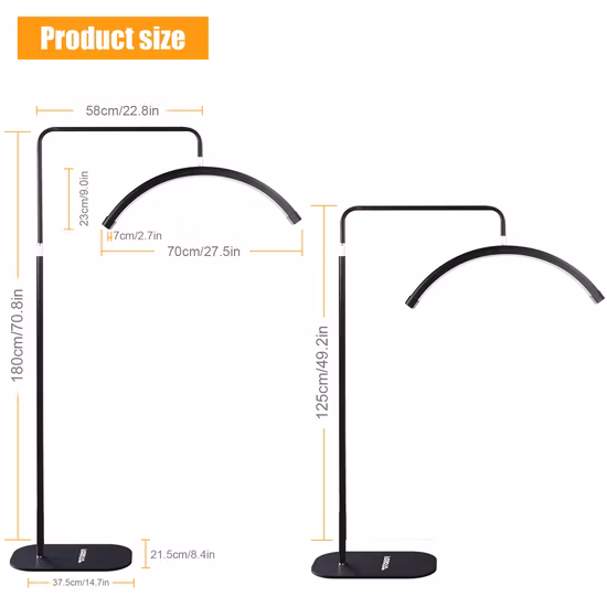 Lampada con lente d'ingrandimento 8X a LED per salone di bellezza per ispezione Lampada con lente d'ingrandimento a LED per estensione ciglia
